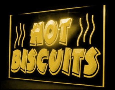 Hot Biscuits Shop LED Neon Sign
